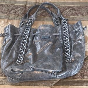 Genuine Michael Kors pewter large pocketbook!